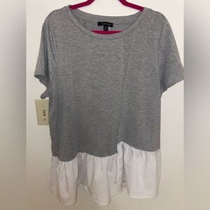 Lane Bryant  gray and white women's top. Size 18/20
